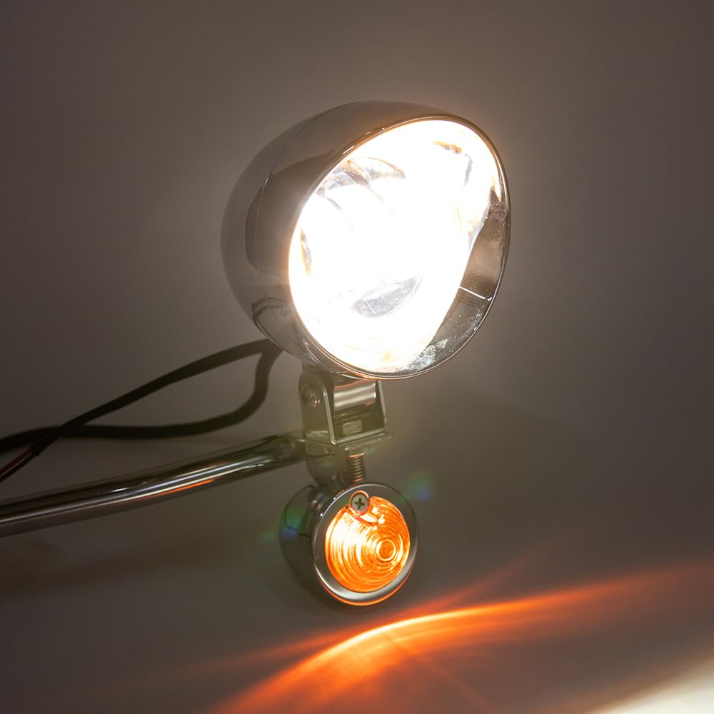 Set di fari antinebbia e indicatori di direzione per moto con supporto per VT 750, VT 1100, VTX 1300, VTX 1800 e Shadow GL Luci supplementari (Stile A)