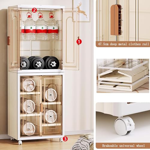 Armoire en tissu pour enfants avec bacs pliables
