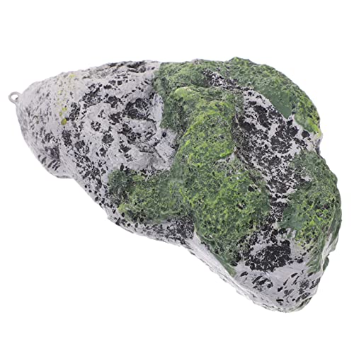 HOLIDYOYO Décoration Fausse Pierre pour Terrarium Ornement Pierre Moussée Résine Réaliste pour Aménagement Aquarium