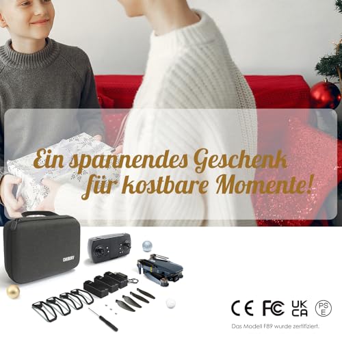 800 Meter Reichweite faltbare Drohne mit Kamera für Anfänger – 60+ Min. Flugzeit, WiFi FPV Quadrocopter...