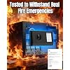 [2026 35-Min 1700F] Fireproof Safe for Home, Money Safe for Cash, 22Lbs Fire Proof safes for Home Use, Wall Mounted Safes with Alarm System and LED Light