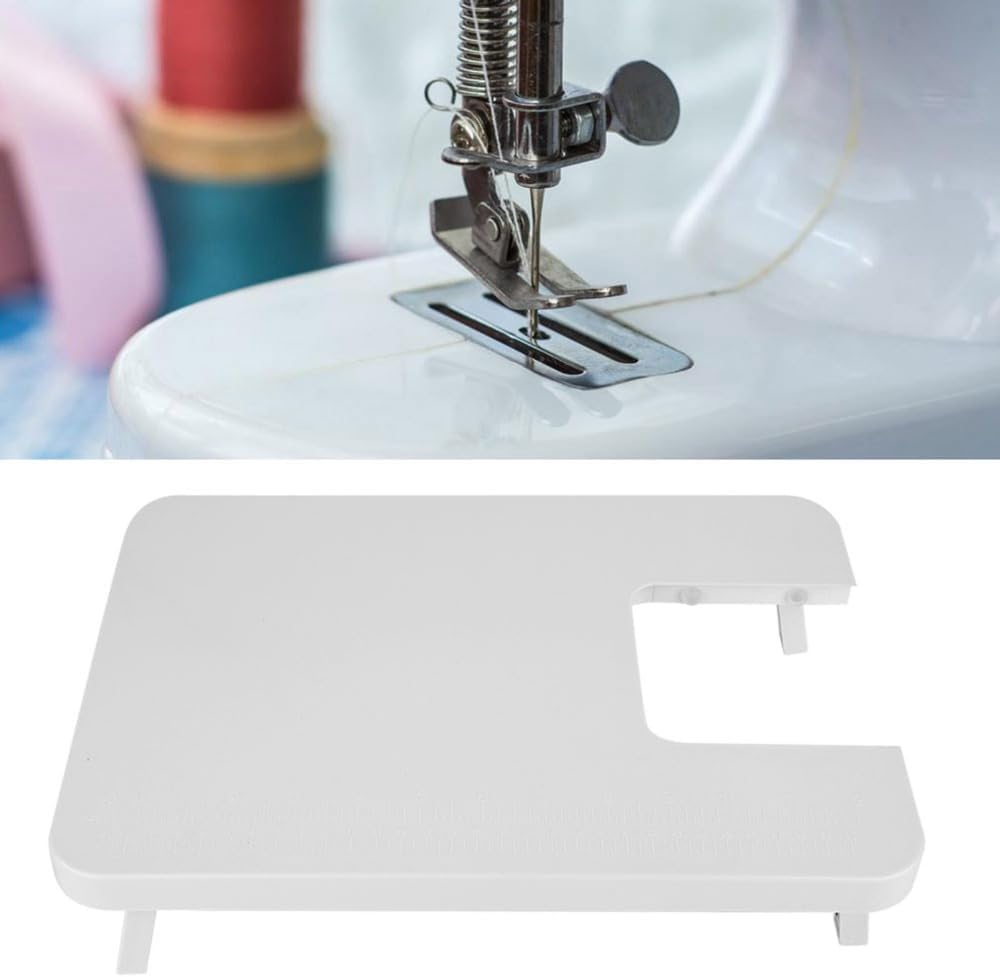 Anu Limen 13.9 x 9.9 x 2.8 in White 505A Sewing Machine Extension Table, Portable Plastic Expanded Workbench Board for Household Sewing