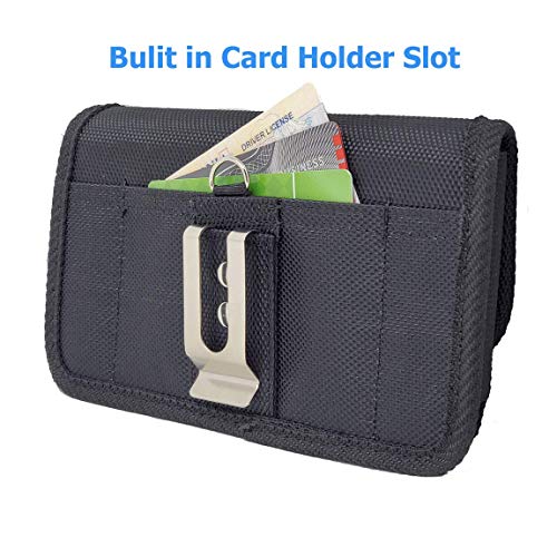 Aiscell Clip Holster Rugged Nylon Pouch Case For Iphone 14 Plus,14 Pro Max,13 Pro Max,12 Pro Max,11 Pro Max,Galaxy S23 Ultra, S23+,A14 5G, S22 Ultra, S22+,S21 Ultra (Fit Thick Cover On ) #TOP2