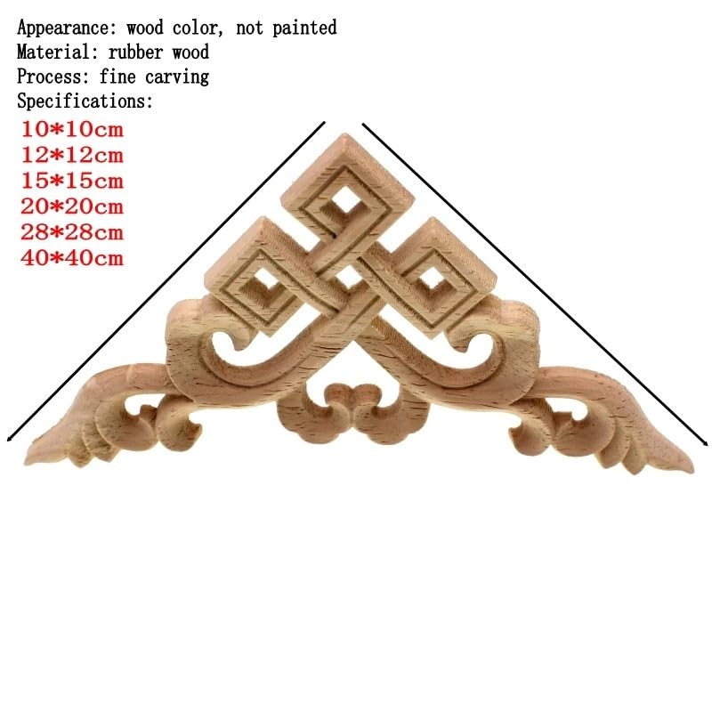 Moulures décoratives en bois d'angle de 40cm pour customiser une commode rétro - 3