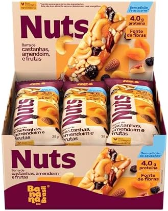 Banana Brasil - Barra De Castanhas Nuts Frutas (12 Unidades de 25...