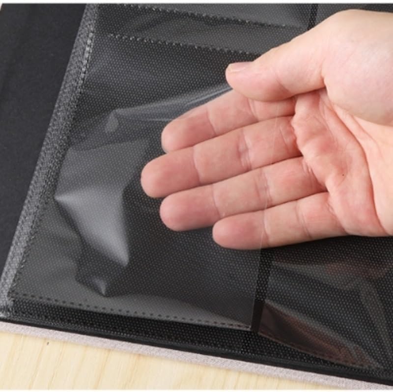 Travel Growth Commemorative Book ﻿ Linen Cover PP Photo Album with Pocket Large Capacity Photo Album Applicable to Photos, Receipts, Star Cards, etc(White-Dinosaur Doodle4)