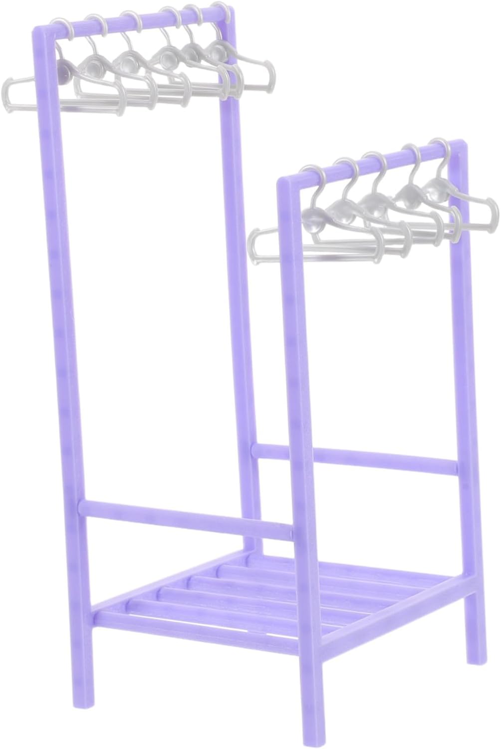 TOYANDONA Simulation Clothes Drying Rack for Dollhouse Miniature Drying Rack Doll Clothes Organizer Dollhouse Closet Hangers in Purple