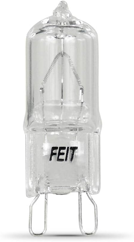 Feit Electric 60W T4 Halogen Light Bulb, G9 Bi-Pin Base, 3000K Warm White, 850 Lumens, Dimmable, 120V, 2,000 Hour Life, for Security, Motion Sensor & Task Lighting, BPQ60/G9/CAN