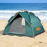 New Hawaii Barraca de Camping 2-3 Pessoas Impermeável com Mosquiteiro, Automático Fácil de Monta (Verde)