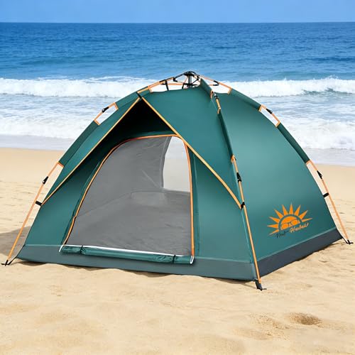 Barraca de Camping 3-4 Pessoas Imperme&aacute;vel com Mosquiteiro, Autom&aacute;tico F&aacute;cil de Monta (Verde)
