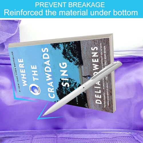 Image of AGSDON 3PCS Clear Backpack for Girls, Kids Mermaid Transparent Bookbag Heavy Duty, Cute See Through Backpacks with Lunch Bag - Purple