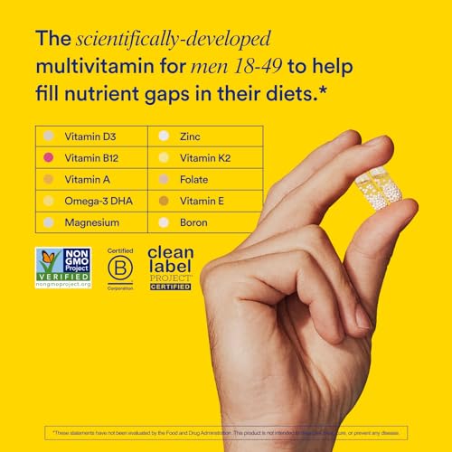 Ritual Multivitamin for Men 18+ with Zinc, Vitamin A and D3 for Immune Function Support*, Omega-3 DHA, B12, K2, Gluten Free, Non-GMO, Vegan, Mint Essenced, 30 Day Supply - Image 3