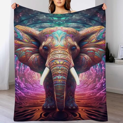 Manta de forro polar mullida con estampado para sofá 2