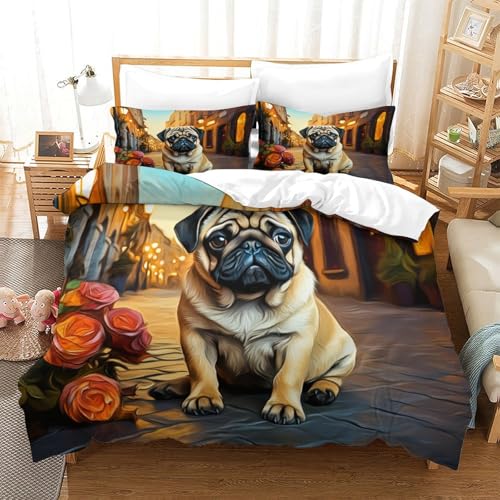 Housse de couette 140x200 cm fermeture éclair lit simple ado