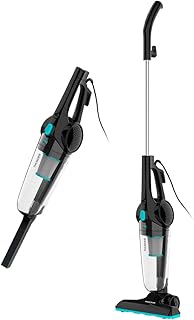 PRIXTON Aspirador Vertical y de Mano 2 en 1 Thunder Black, Aspiradora para el Hogar 15 Kpa, 600 W, Filtro HEPA, Accesorios incluidos