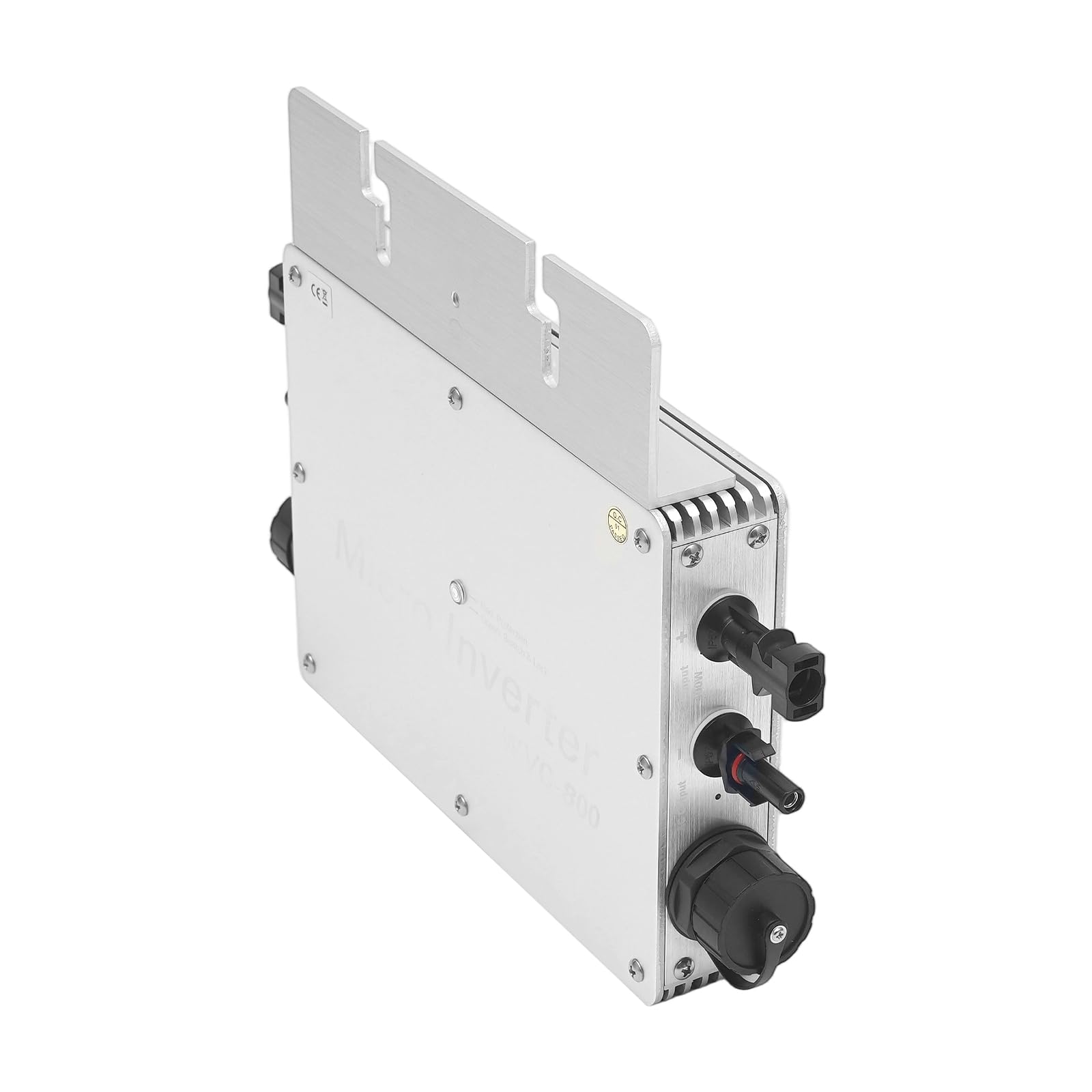 Convertitore di corrente solare, 800W microinverter con display LCD, convertitore Plug & Play ideale per impianto solare sul balcone (Argento)