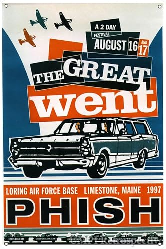 Shvieiart Phish Poster Tin metal sign retro wall decor for home Cafes Office Store Pubs Club Sign Gift 12x8 inch Plaque Tin Sign -  BGFHEEDCSD, LBIDANQ340C