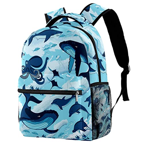Sac à dos chat noir et os de poisson blanc Leisure Campus taille Medium pour voyage et loisirs