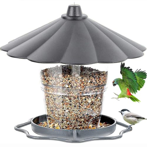 Mangeoire Oiseaux Exterieur Suspendue pour Oiseaux du Jardin Balcon résistant aux intempéries Mangeoires pour Oiseaux