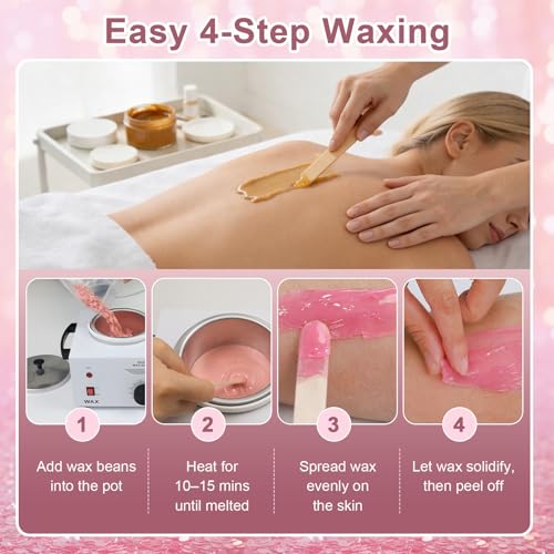 Wax Warmer for Hair Removal, 16oz Electric Heater with 200 Stick, White by Podoy - Image 5