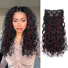 Black with Burgundy Highlights