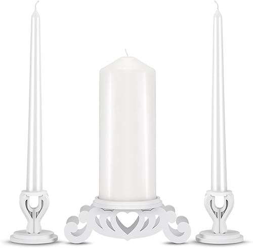 Unity Candelabro Juego de velas Unity para ceremonia de boda Portavelas cónicos de pilar para decoración de centros de mesa de bodas, despedida de