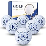 Lacgo Golf Gifts For Men Unique, Personalized Golf Balls With Monogram Name To Identify Golf Balls, Golf Accessories For Men Women Golfers(6 Balls Letter K)