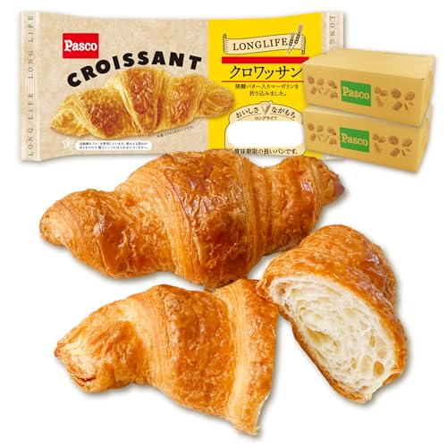Pasco ロングライフ クロワッサン 24個入 / 賞味期限50日以上 常温保存 個包装 日持ち 長持ち/甘さ控えめ バターの香りの商品画像（Amazon）