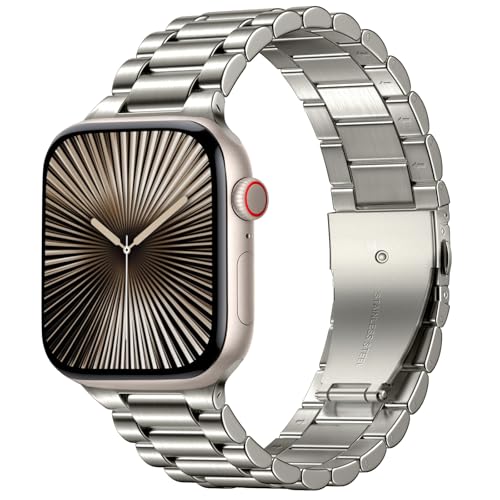 Bracelet Apple Watch anti-irritation Netolo maillons acier robustes