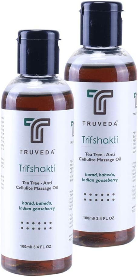 Ayurvedic Anti Cellulite Slimming Oil - Tea Tree (Trifshakti 100mL) - TWIN PACK - 200ml