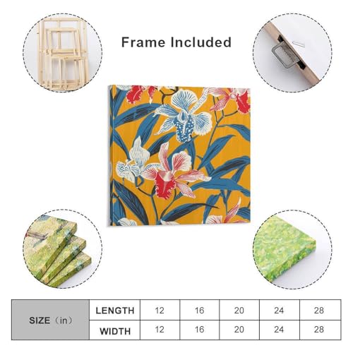 Toile murale abstraite jaune moutarde 60x60 cm pour raviver un mur blanc vide - 2