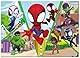 Lisciani - MARVEL Puzzle MAXIFLOOR Spidey Amazing Friends - 100378 - Puzzle Doppelseitig 4x48 Teile - Rückseite zum Ausmalen - Denk- und Geduldspiel - Lernspiel - Für Kinder ab 4 Jahren