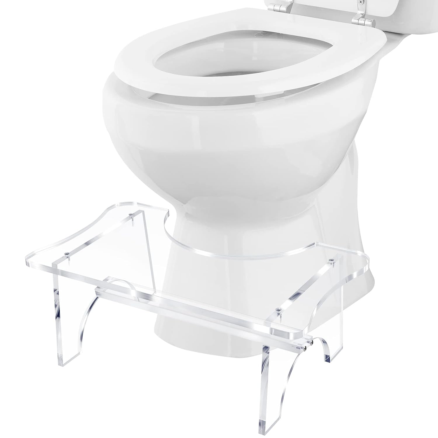 Potty Stool Clear Squatting Toilet Stool 6.5 Inch High Poop Stool