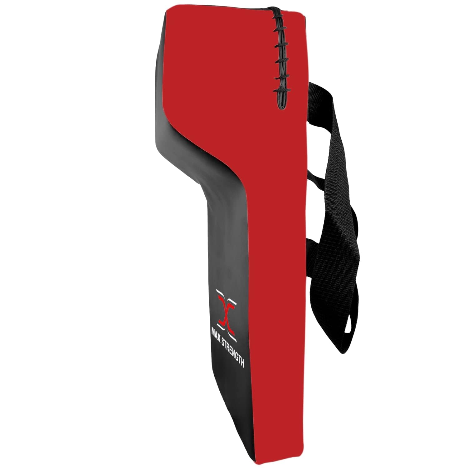 MAXSTRENGTH Bouclier de frappe de rugby robuste de qualité professionnelle en mousse haute densité (noir/rouge : simple)