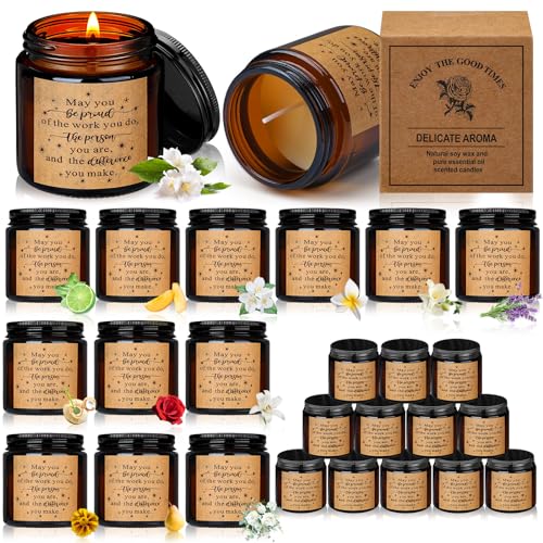 MTLEE 24 Pcs Thank You Candles 3.5 oz Valentine's Day