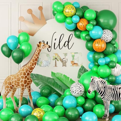 Decoración cumpleaños 1 año niño animal safari miniatura 4
