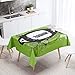 Enhome Nappe Coton et Lin Rectangulaires Home Nappes de Table, Imperméable Nappes Infroissable Lavable Table Cover pour Décoration de Table Jardin Picnic Mariage (100x140cm,Football Vert)