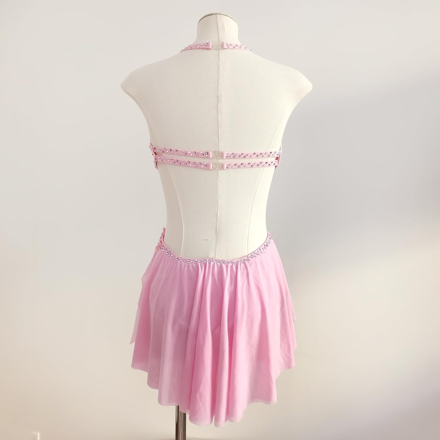 Girl Pink Lyrical Dance Dress Professional Customized Competition Costume