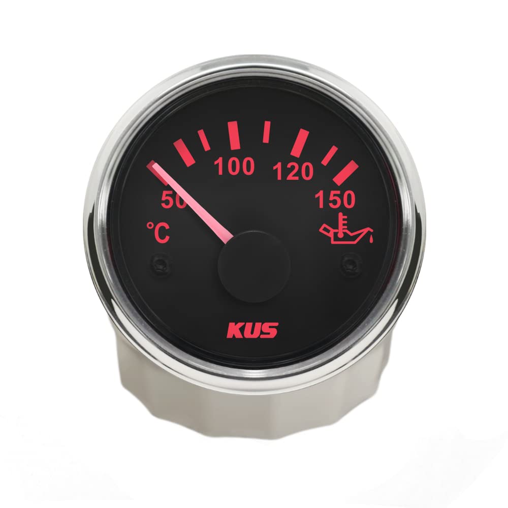 KUS oil Temp gauge Meter indicatore 50-150℃ con retroilluminazione 12V/24V 52mm