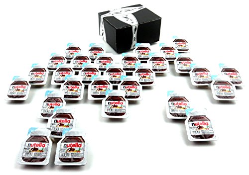 Ferrero Nutella Hazelnut Spread With Cocoa, 0.52 oz Single Serve Packets in a BlackTie Box (Pack of 30)