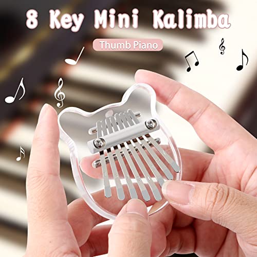 image for EASTROCK 8 Key Mini Kalimba, Finger Thumb Piano with Accessory Pendant