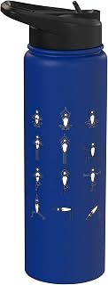 Stickman Yoga Poses Gym Workout Fitness Unisex Stainless Steel Insulated Water Bottle