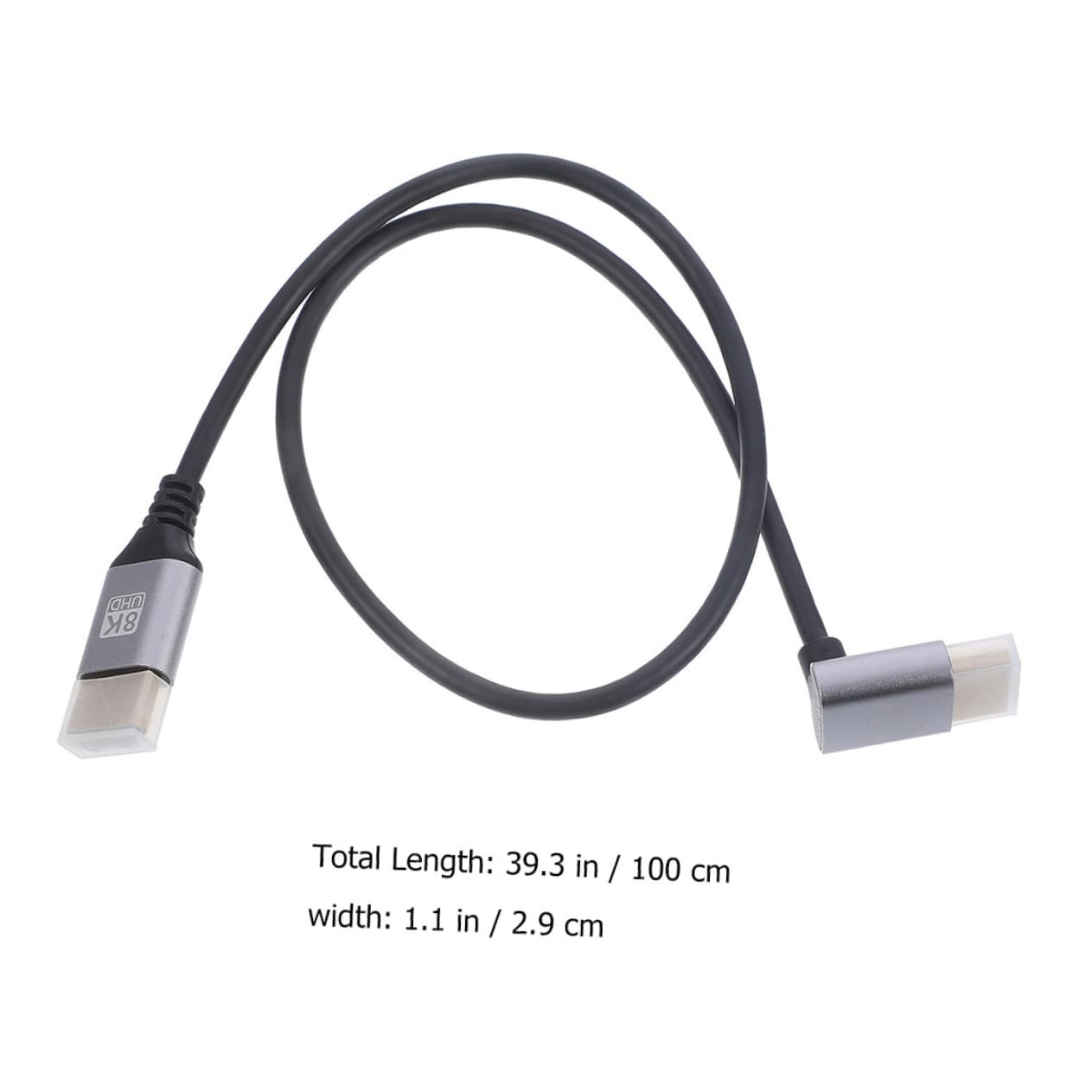 8k Male to Male Video to Video Cable 1m Angled Monitor Connector Cord for Tv and Laptop Accessories
