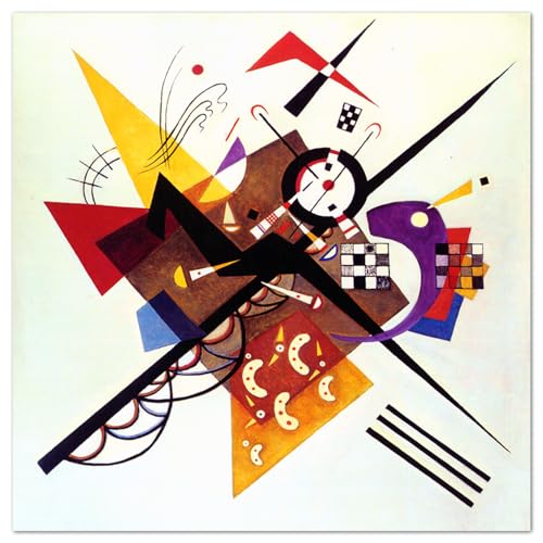 Giallobus - Cuadro - Vassily Kandinsky - En el blanco II - Vidrio acrílico - 50x50 - Listo para colgar - Cuadros modernos para el hogar