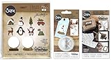 Sizzix Tim Holtz Alterations - Tiny Snowglobes Thinlits, Plastic Dimensional Domes and Small Adhesive Sheets - 3 Items