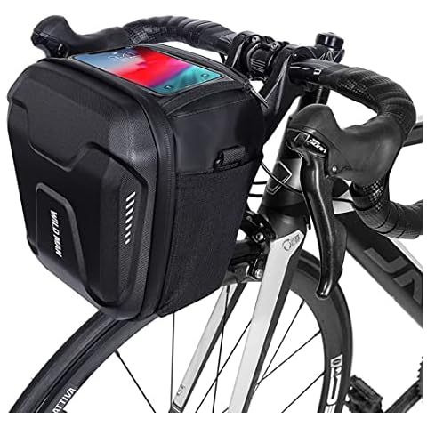 WILD MAN Quick Release 3.5L Hard Shell Waterproof Scooter Storage Bag with Touch Screen for Kick Scooters Folding Bike(GS9) Cover