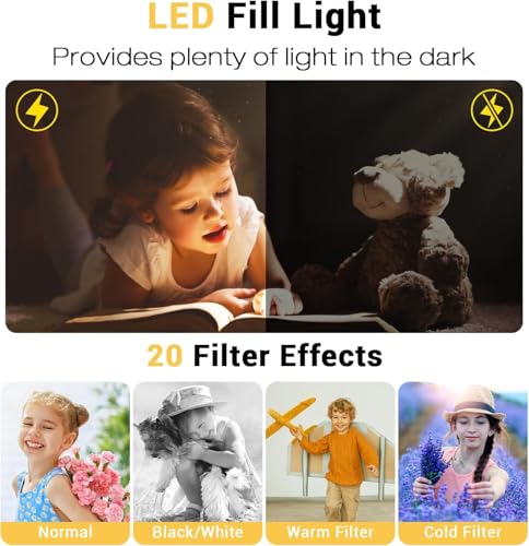 Digital Camera for Photography Autofocus 4K 48MP Compact Vlogging Camera for YouTube with 3 Inch Screen 18X Digital Zoom Point and Shoot Camera Mini Travel Camera with 32GB SD Card, 2 Batteries - Image 6