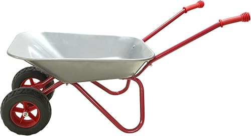 Carretilla de juguete para niños, juego de carretilla para niños, carretilla de metal resistente, herramienta de jardinería para niños, para