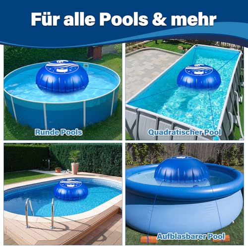 BerrysParadise Poolkissen Winter Ø4m XXXL Luftkissen für Pool, mit Doppelnaht, 20m Seil, aufblasbares Überwinterungskissen für Poolabdeckung, Zubehör für Frost- und Wetterschutz
