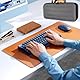 Growalleter Tastatur-Tragetasche, 87–98 Tasten, Computer, mechanische Gaming-Tastatur, Hartschale, Reise-Schutztasche, 39 x 18,5 x 5 cm, grau